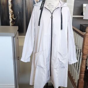 Joseph Ribkoff Women's Light Putty Hooded Jacket P2P 23 Length 38